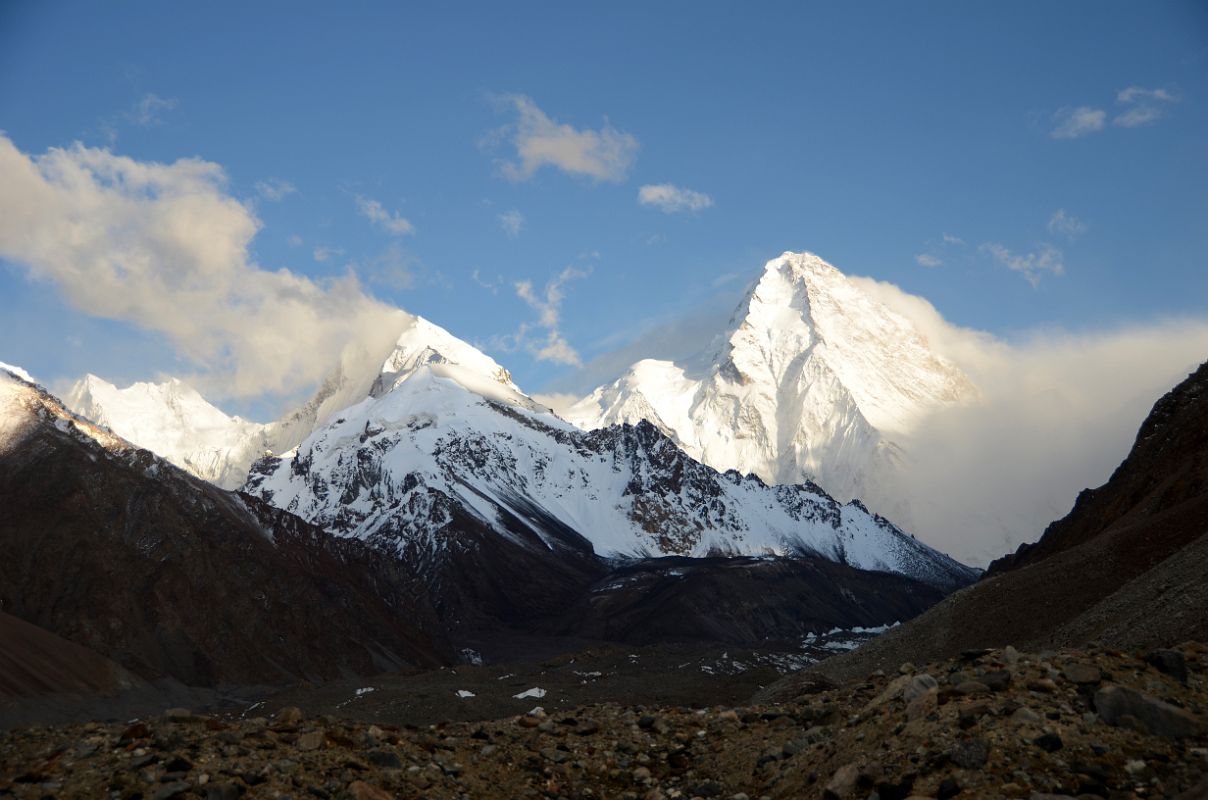 08 Skyang Kangri III And K2 North Face Late Afternoon From K2 North Face Intermediate Base Camp